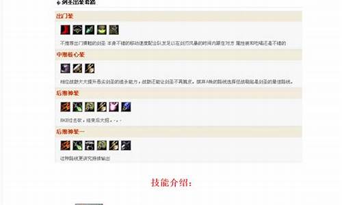 dota英雄出装攻略宝典图